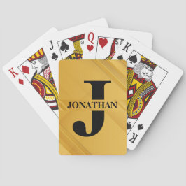 Guld Pappa Initialbokstav Namn Typografi Design Casinokort