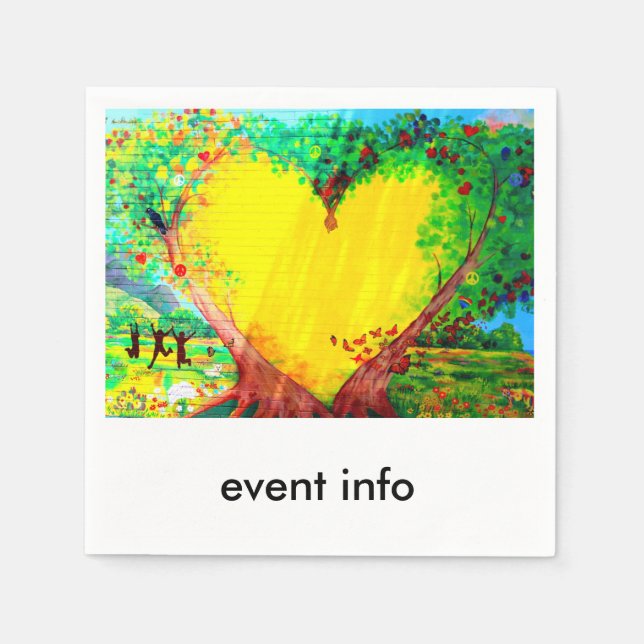 guld, papper napkin pappersservett (Framsidan)