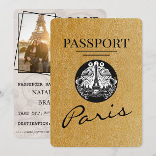 Guld Paris-pass Spara datum Datumet