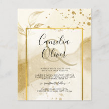 Guld Pärla BRöllop Alkohol BLÄCK Abstrakt LeahG