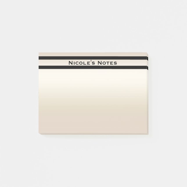 Guld Pärla Glans Glamour Chic Modern Personlig Post-it Block (Framsida)