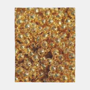 guld pärlor fleecefilt