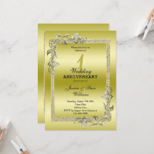 Guld Pärlor & Glitter 1:a bröllopsjubileum