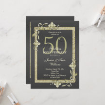 Guld Pärlor & Glitter 50-års gyllene bröllop