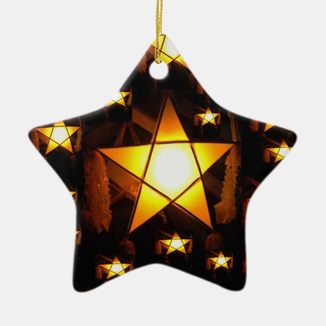 Guld- Parol Julgransprydnad Keramik (Framsidan)