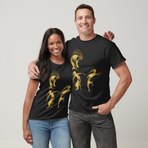 Guld Party Dancing Kokopellis T Shirt
