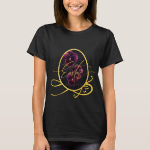 Guld påskägg med elegant lila iris t shirt