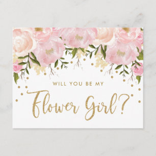  Guld Pastel-Blommigten är min blomma flicka Inbjudningar