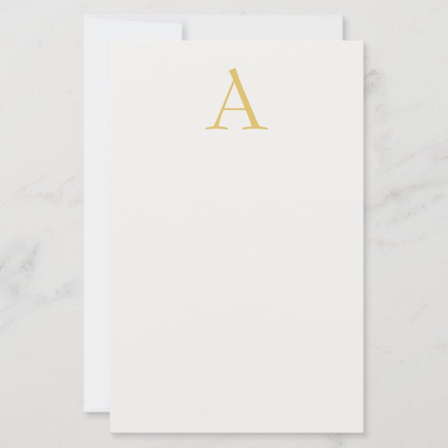 Guld & Pastellfärg Monogram Professionell Initial  (Framsida)