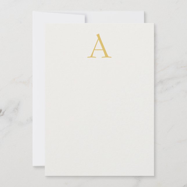 Guld & Pastellfärg Monogram Professionell Initial  (Framsida)