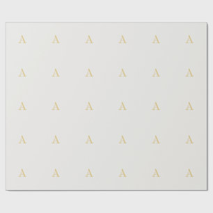 Guld & Pastellfärg Monogram Professionell Initial Presentpapper
