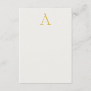 Guld & Pastellfärg Monogram Professionell Initial  Tilläggskort