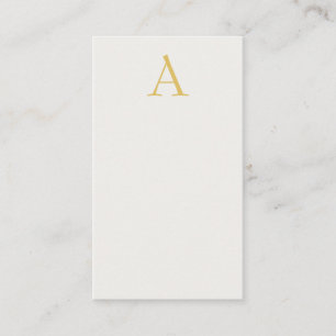 Guld & Pastellfärg Monogram Professionell Initial  Tilläggskort