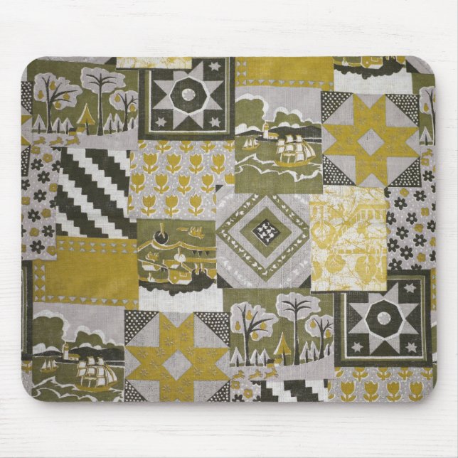 Guld Patchwork Mousepad Musmatta (Framsidan)