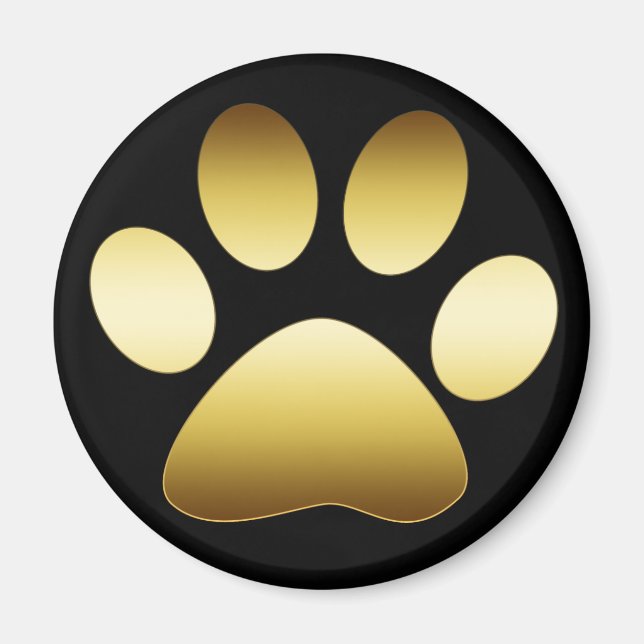 GULD PAW PRINT MAGNET (Framsidan)
