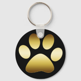 GULD PAW PRINT NYCKELRING