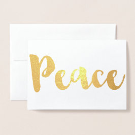 Guld Peace Folierat Kort