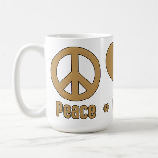 Guld Peace Kärlek BBG Mugg
