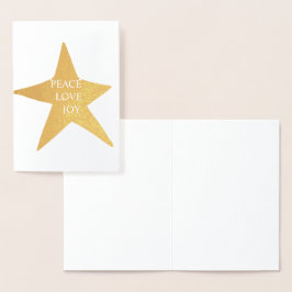 Guld Peace Kärlek Joy Star Folierat Kort