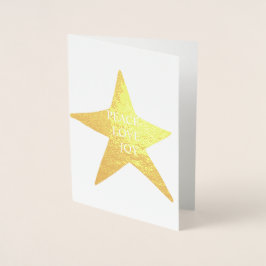 Guld Peace Kärlek Joy Star Folierat Kort
