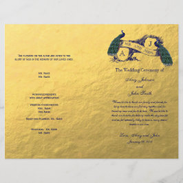 Guld Peacock Bröllopsprogram