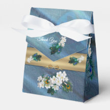 Guld, Peacock Feathers on Emerald Grönt Silke