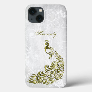 Guld Peacock Personlig iPhone X fodral