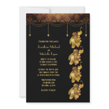 Guld Peacocks, Ancient Egyptian, Art Deco Bröllop