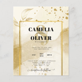 Guld Pearl BRÖLLOP Alcohol BLÄCK Abstrakt LeahG Flygblad