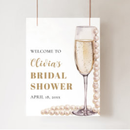 Guld Pearls and Prosecco Möhippa Poster