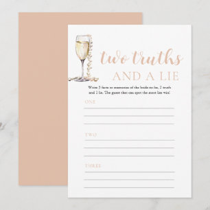 Guld Pearls and Prosecco Two Truths and a Ljug Gam Inbjudningar