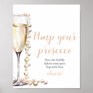 Guld Pearls och Prosecco Pimp Your Prosecco Mimosa Poster