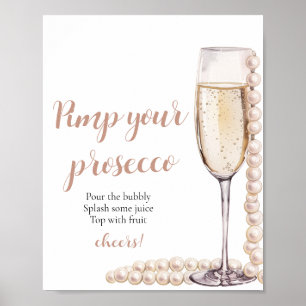 Guld Pearls och Prosecco Pimp Your Prosecco Mimosa Poster
