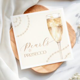 Guld Pearls & Prosecco Möhippa Napkins Pappersservett
