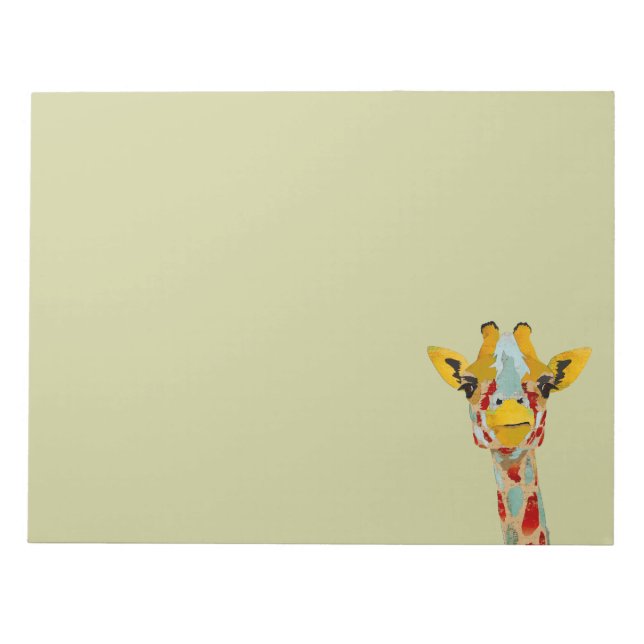 Guld Peeking Giraffe Anteckningsblock (Framsida)
