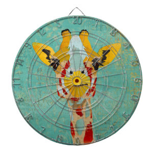 Guld Peeking Giraffe Dartboard Piltavla