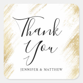 Guld-penselböksfavoriter Fyrkantigt Klistermärke