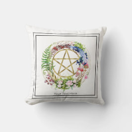 Guld Pentacle Nature Wandan Flowers Bohemian Kudde
