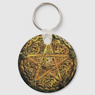 Guld Pentacle Nyckelring