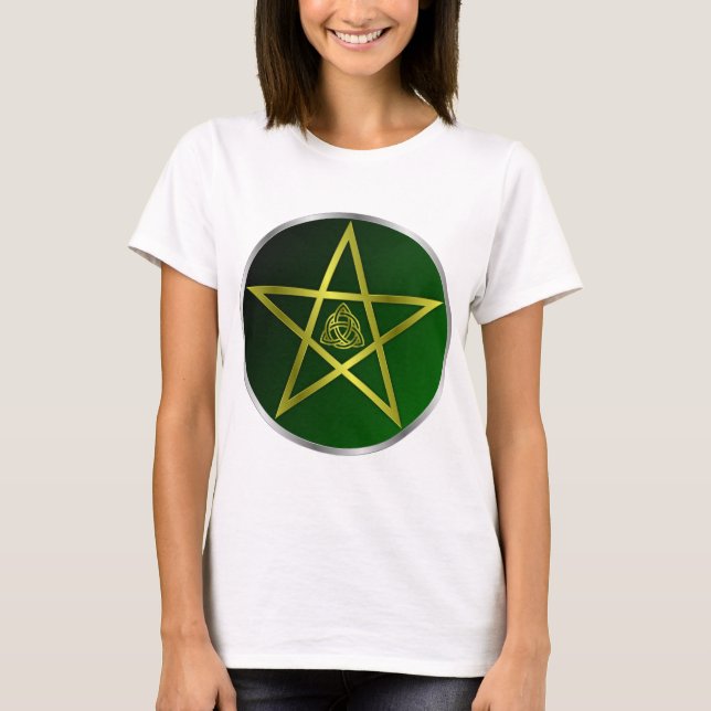 Guld pentacle t shirt (Framsida)