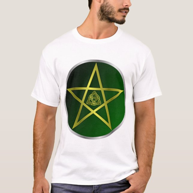 Guld pentacle t shirt (Framsida)