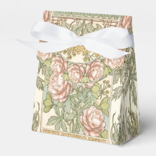 Guld Peonies Vintage Bröllop Presentaskar