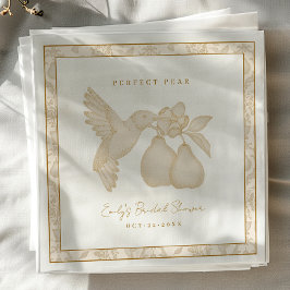 Guld Perfekt Pear Möhippa Napkins Pappersservett