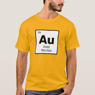 Guld / Periodiska Bord - Au Inslag T-Shirt