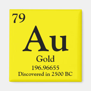 Guld Periodiska Bord Magnet