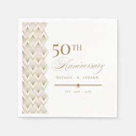 Guld Personlig-årsdag - Napkin Pappersservett