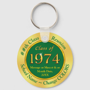Guld-Personlig klass 1970 Reunion Gift-idéer Nyckelring