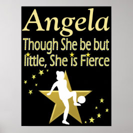 GULD PERSONLIG SOCCER GIRL POSTER