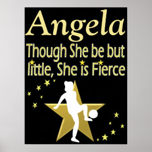 GULD PERSONLIG SOCCER GIRL POSTER