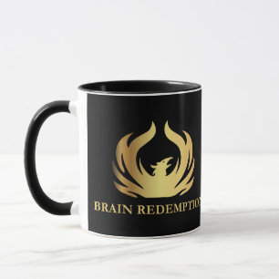 Guld Phoenix Brain Redemption Logotyp Mugg
